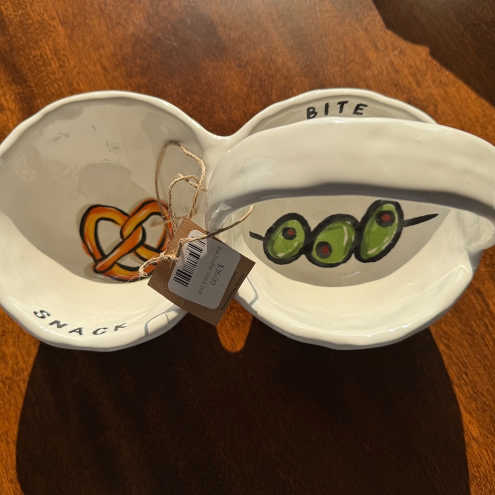 Mud Pie brand double serving dish NEW never used - Picture 4 of 4